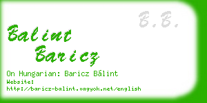 balint baricz business card